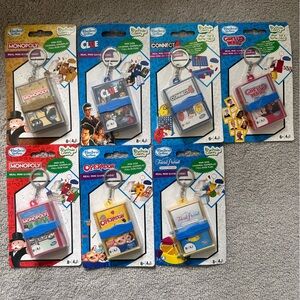 Collection of Mini Hasbro Keychain Games